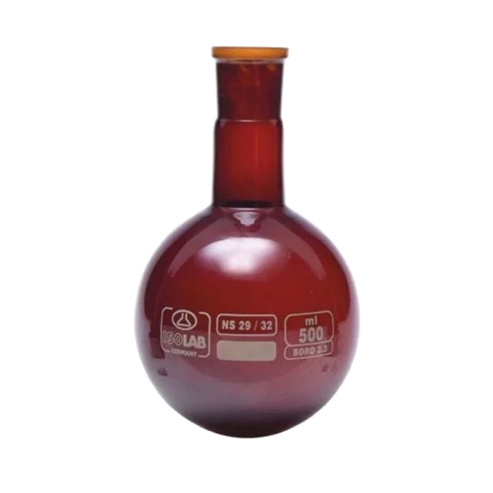 Isolab 030.12.053 Balon Dibi Yuvarlak Amber 50 ml