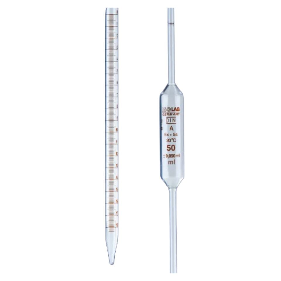 Isolab 021.15.001 Cam Pipet Bullu A Kalite 1 mL (10'lu)