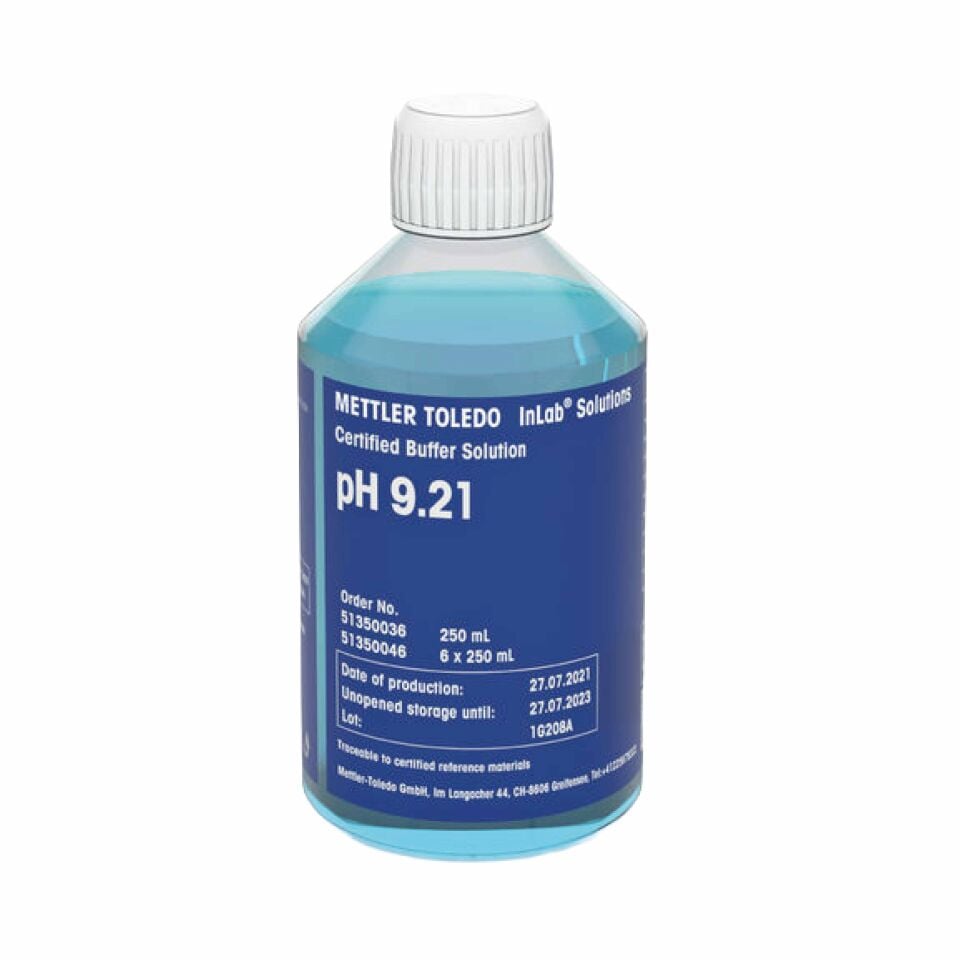 Mettler Toledo 51350036 Sertifikalı tampon pH 9.21 250mL Bottle