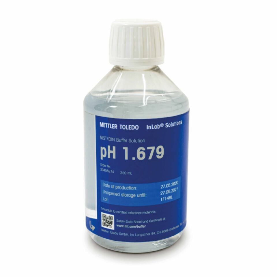 30458274 Mettler Toledo NIST/DIN buffer pH 1.679, 250mL