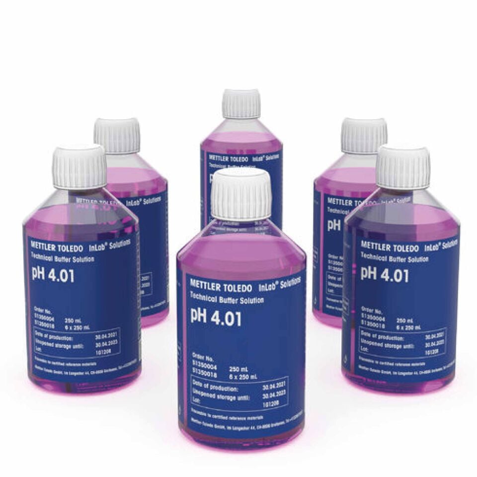 Mettler Toeldo 51350018 Technical buffer pH 4.01 6x250mL Bottles